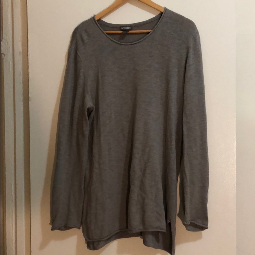 H&M Long Sleeve Grey Cotton Knit Thin